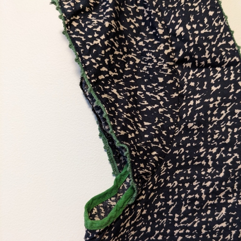 Anthropologie Moulinette Soeurs Cotton Shift Dress Black, Cream & Green Size 2 - Picture 14 of 16